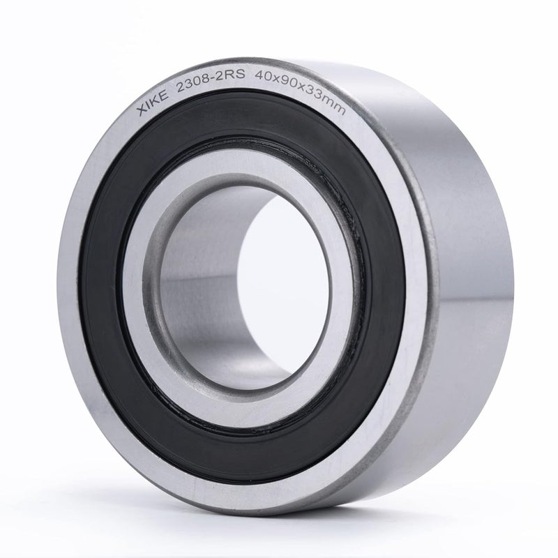 Xike 1 Pcs 2308-2RS Sealed Self-Aligning Ball Bearings 40x90x33mm, Lubricated and Chrome Steel Fits DIY/Fans/Industrial/Agriculture/Pulp/Paper/Beverage/Textile/Material Handling Machinery. - Image 1